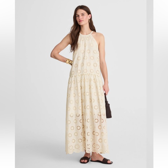 Madewell Dresses & Skirts - Madewell Aubriella Dress Embroidered Drop-Waist Maxi Dress Floral Eyelet XS NEW